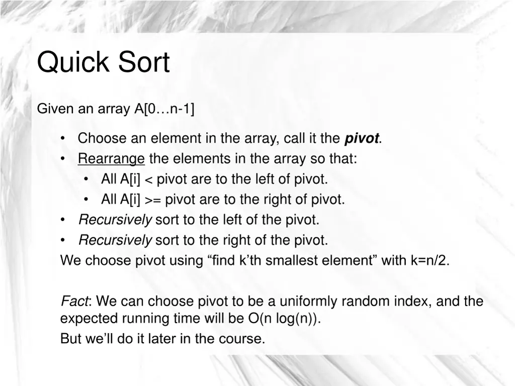 quick sort 5