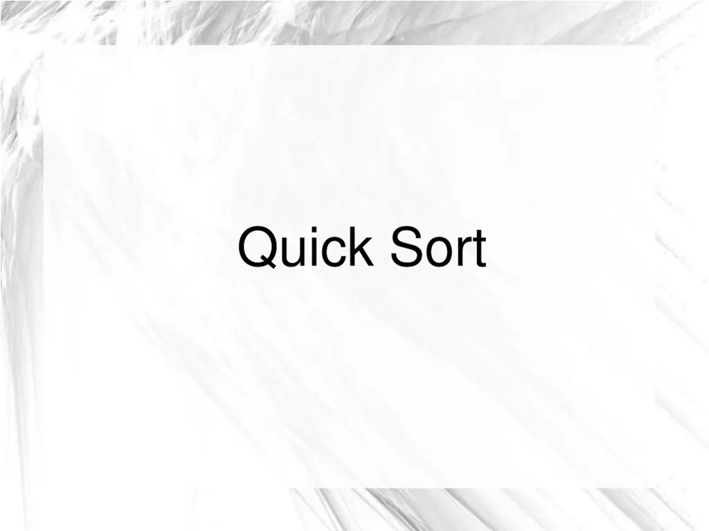 quick sort