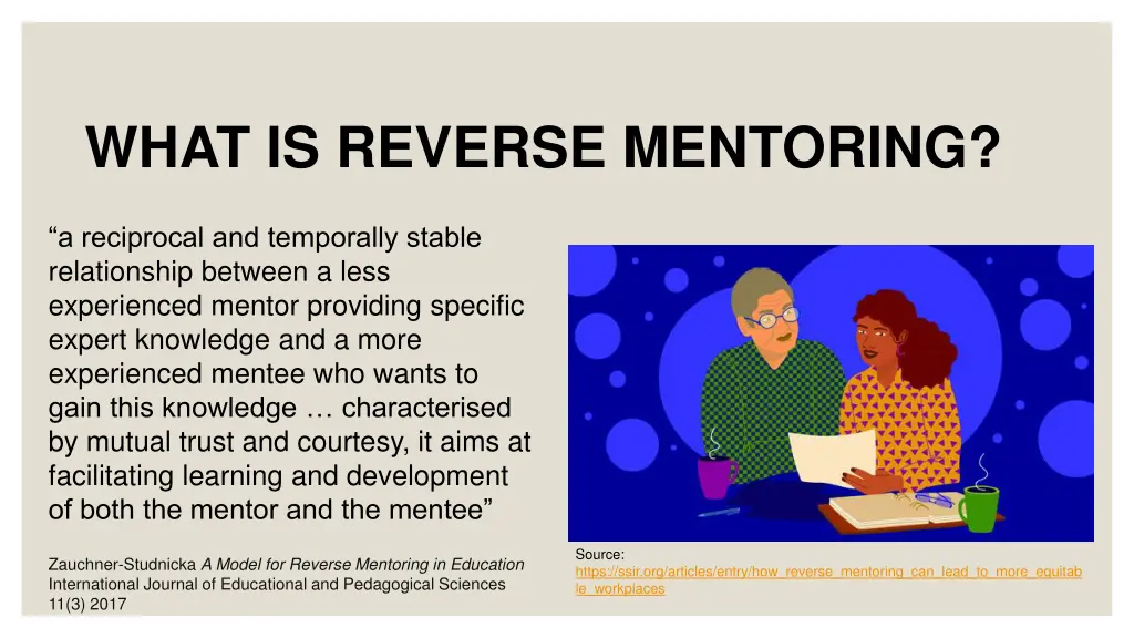 what is reverse mentoring