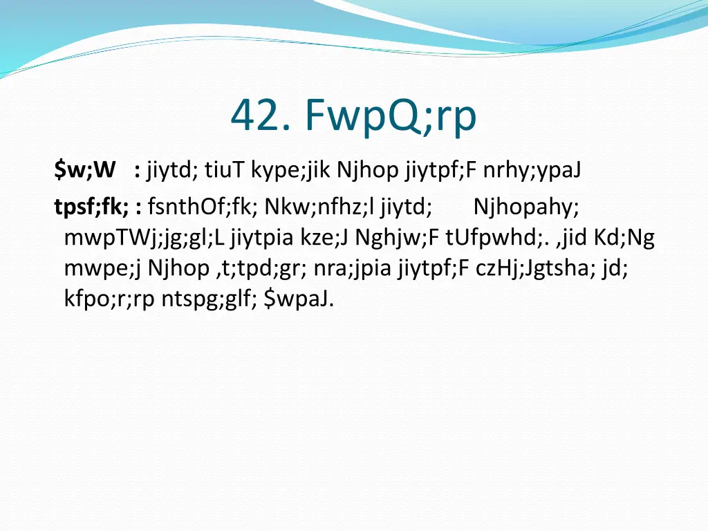 42 fwpq rp