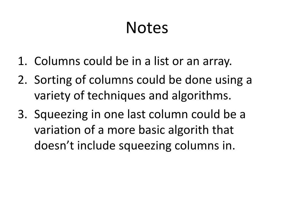 notes
