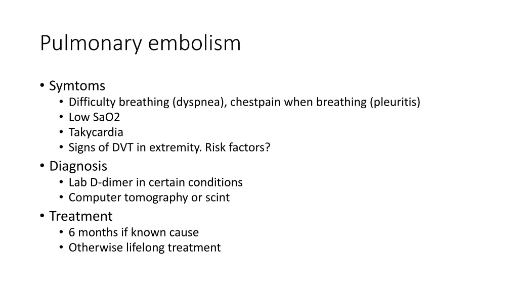 pulmonary embolism