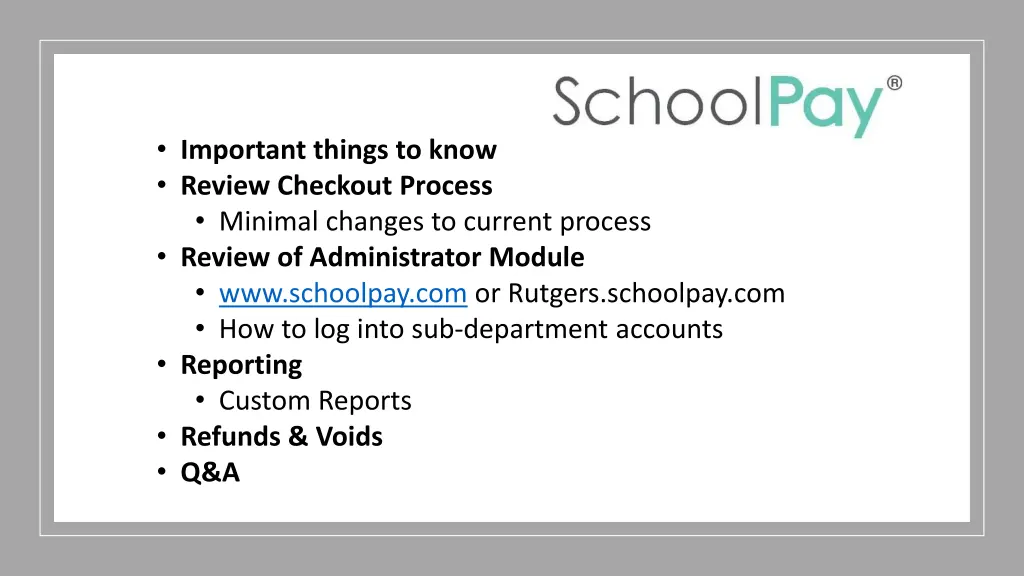important things to know review checkout process
