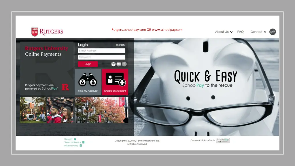 rutgers schoolpay com or www schoolpay com