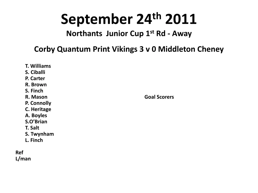 september 24 th 2011 northants junior