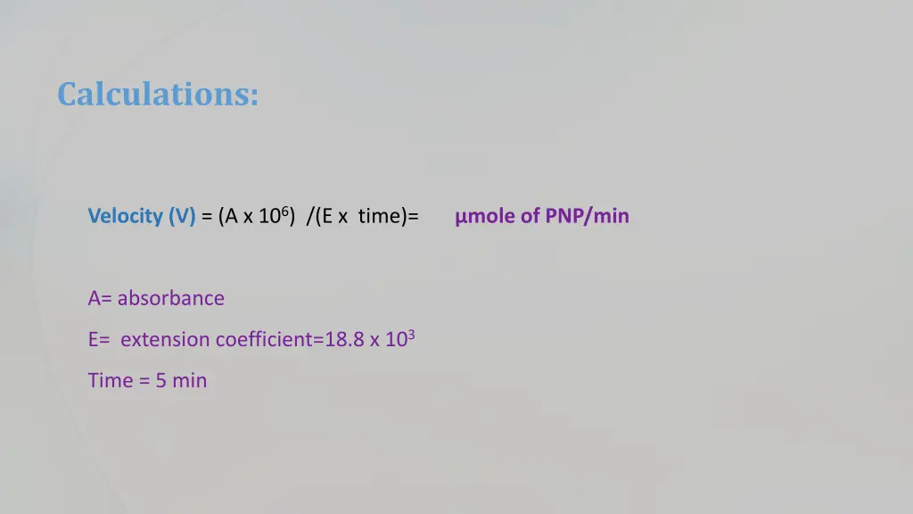 calculations