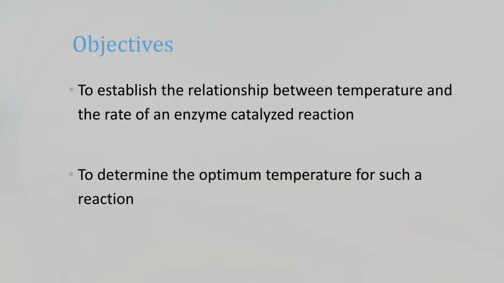 objectives