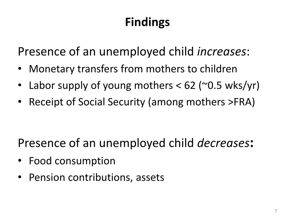 findings