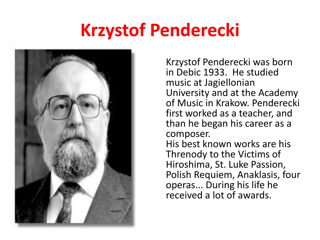 krzystof penderecki