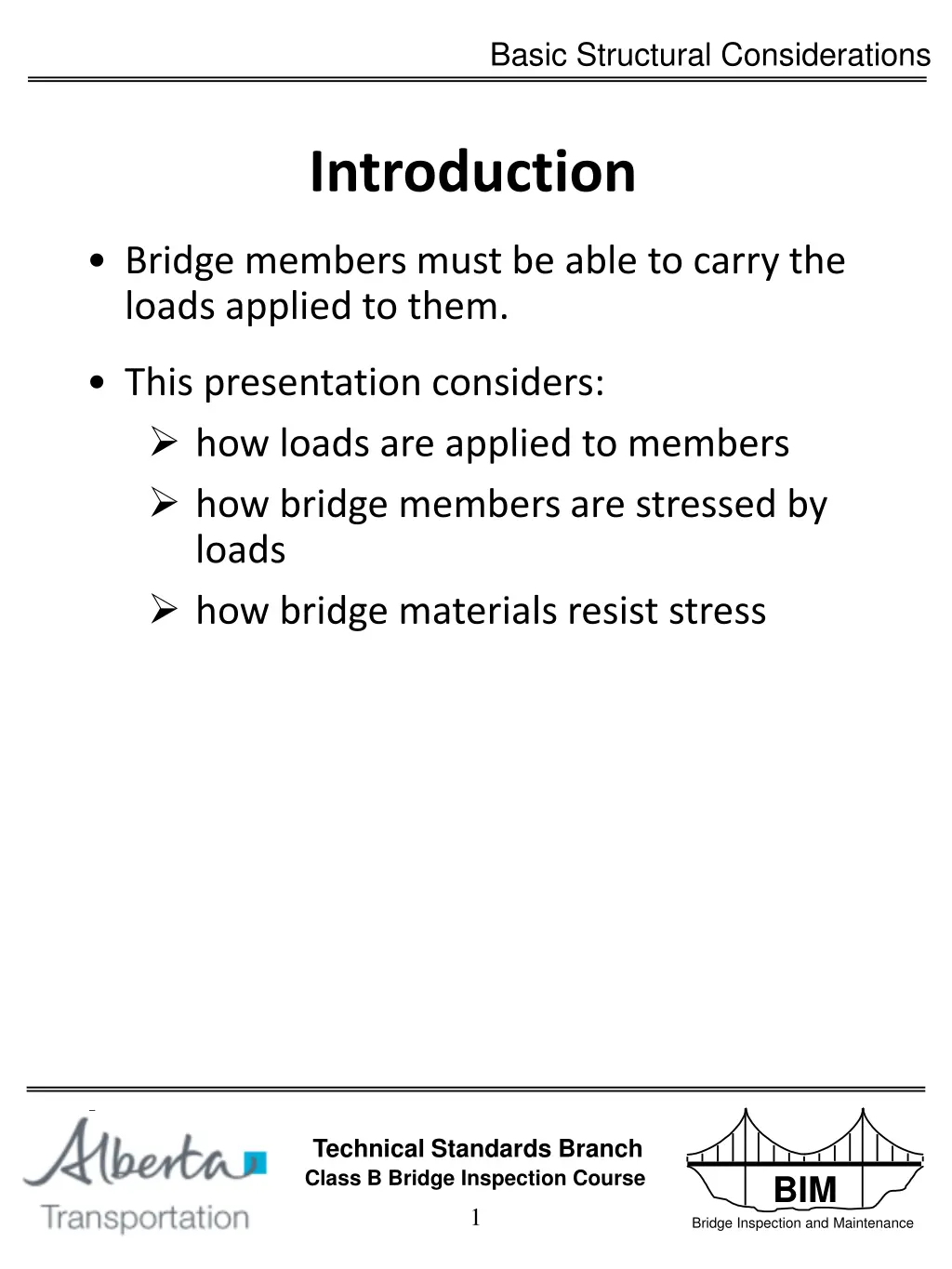 basic structural considerations 1