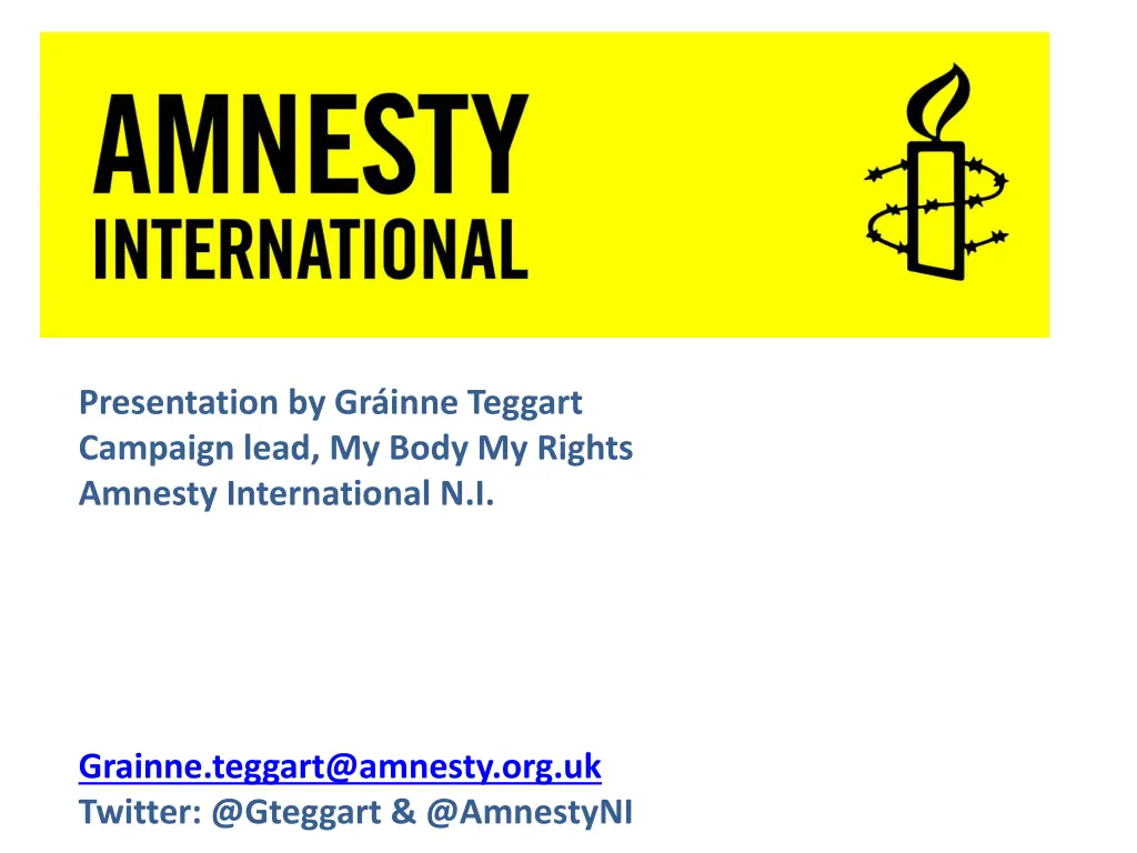 presentation by gr inne teggart campaign lead