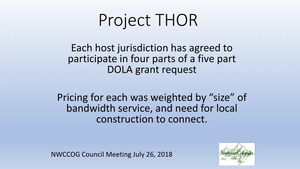 project thor 1