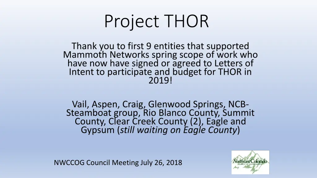 project thor