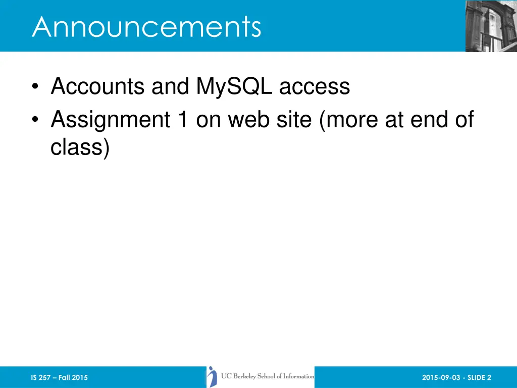 announcements