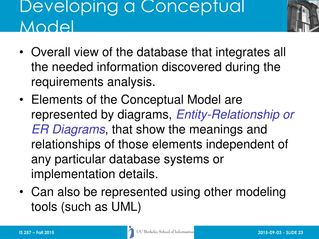 developing a conceptual model