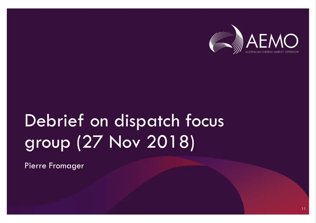 debrief on dispatch focus group 27 nov 2018
