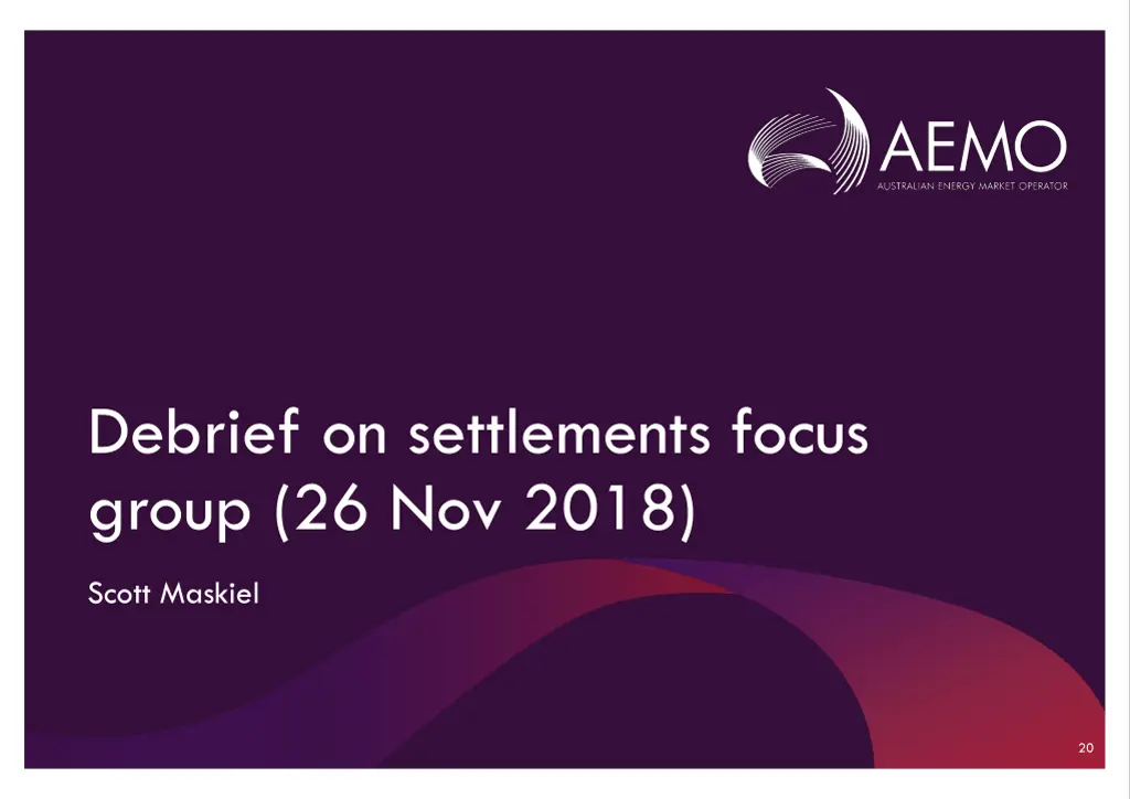 debrief on settlements focus group 26 nov 2018