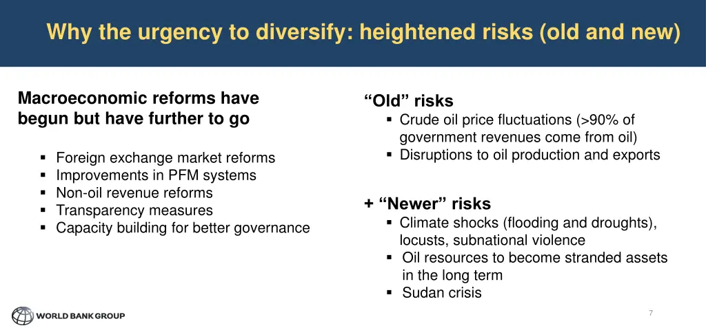why the urgency to diversify heightened risks