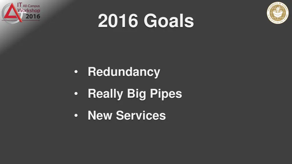 2016 goals