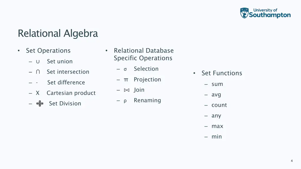 relational algebra 1