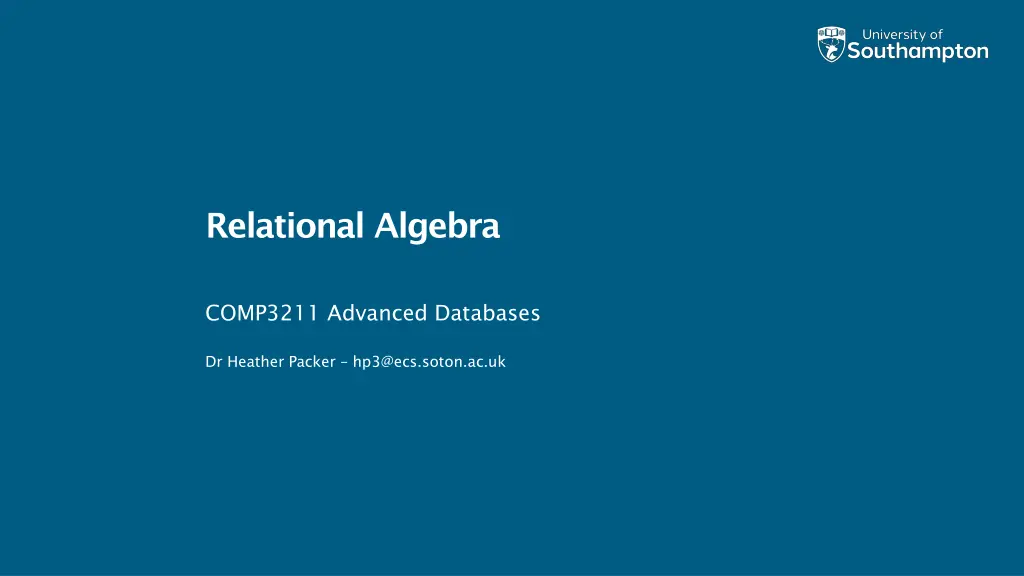 relational algebra
