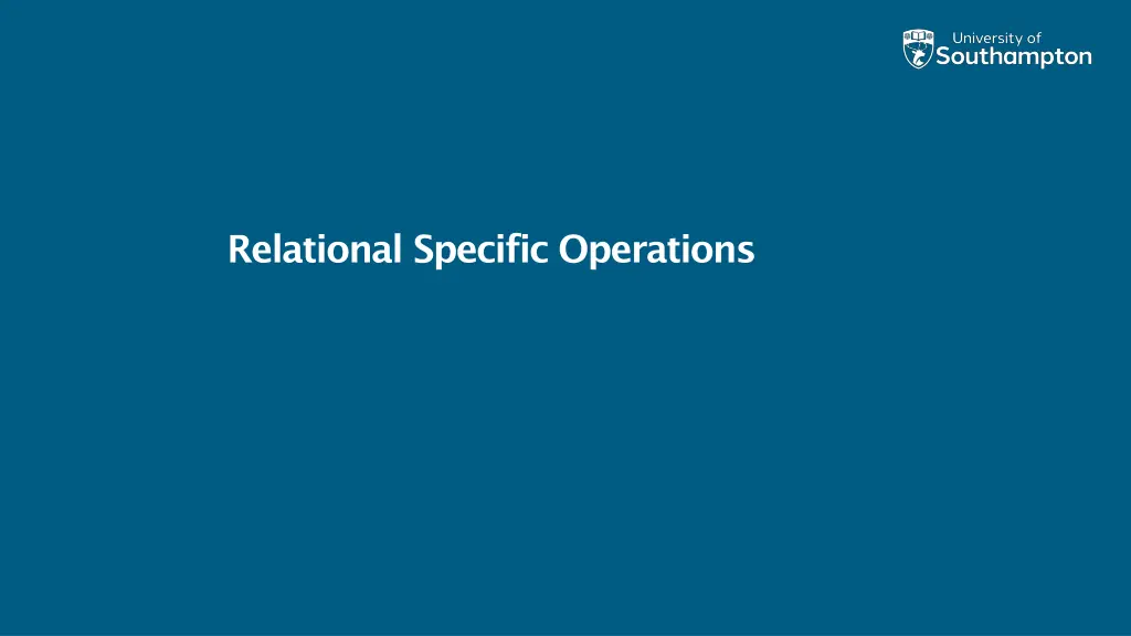 relational specific operations