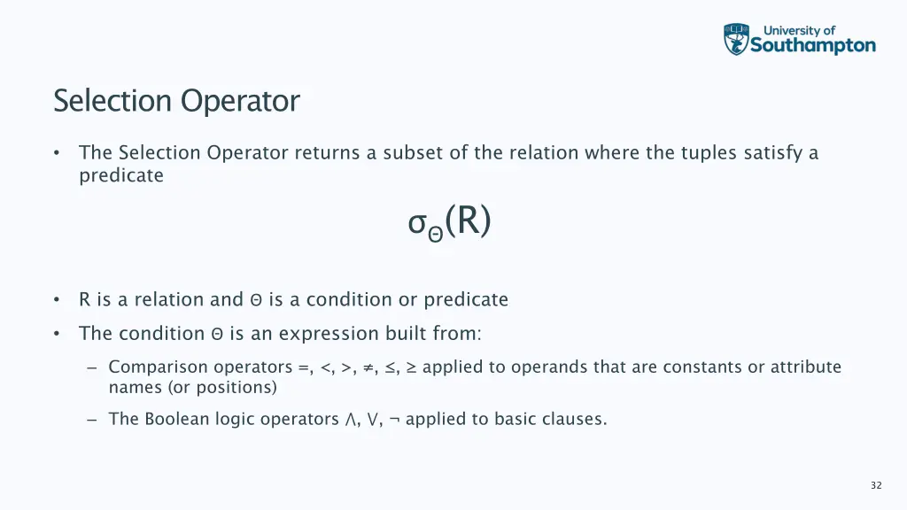 selection operator
