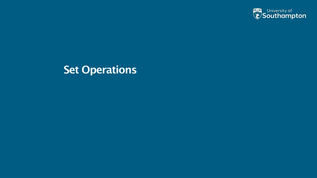 set operations