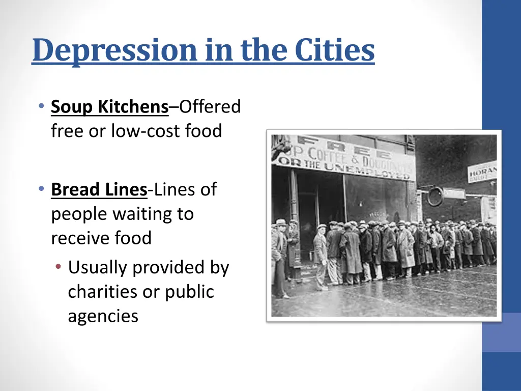 depression in the cities 1