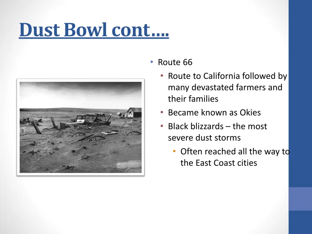 dust bowl cont