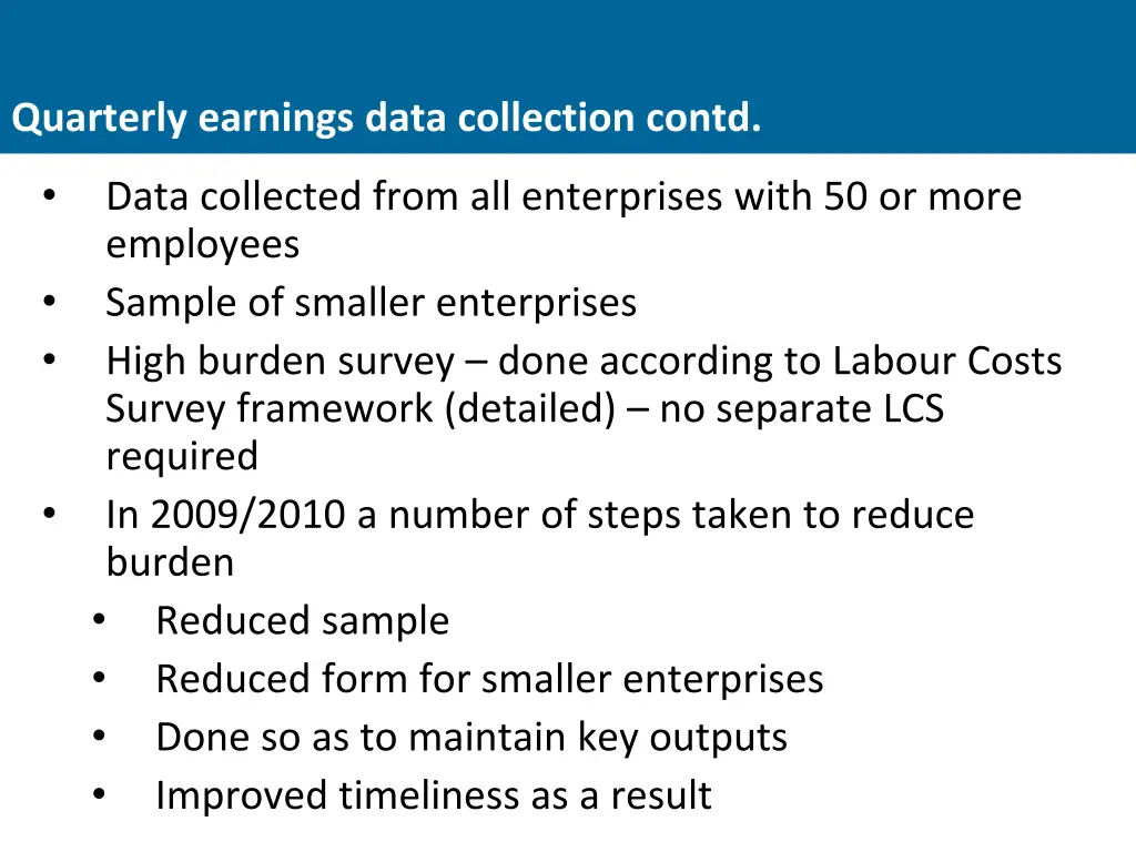 quarterly earnings data collection contd 1