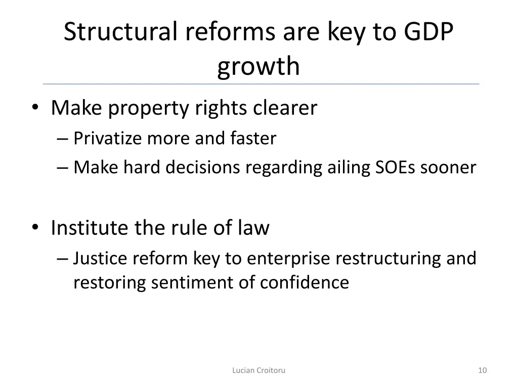 structural reforms are key to gdp growth