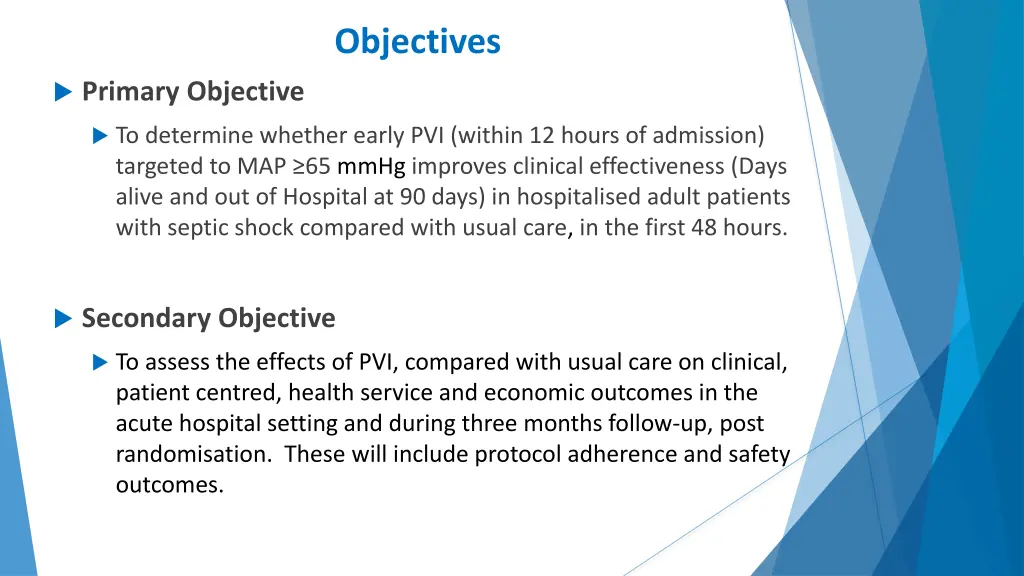 objectives