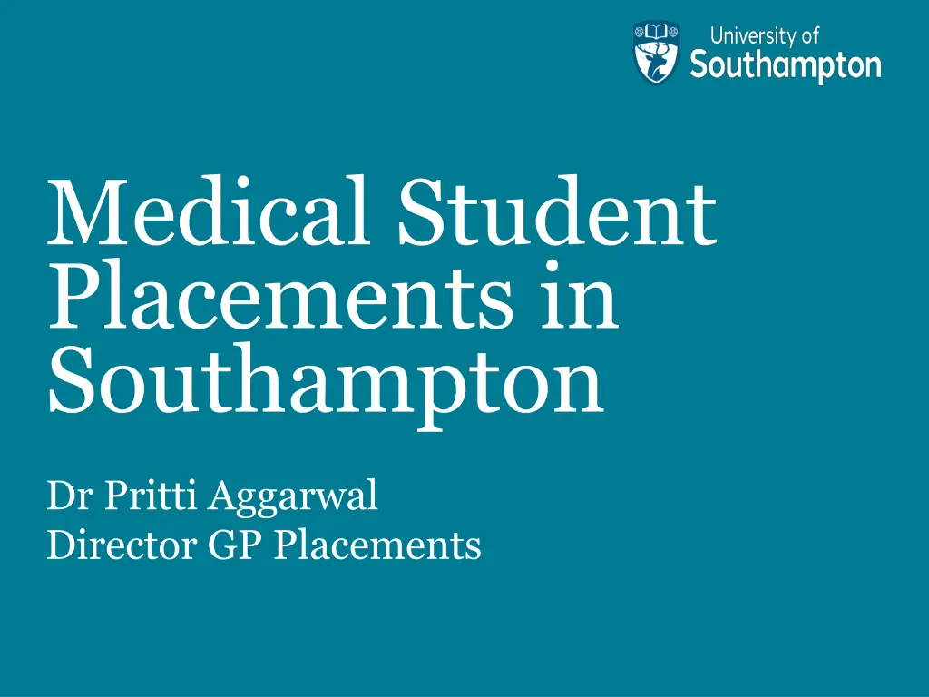 medical student placements in southampton
