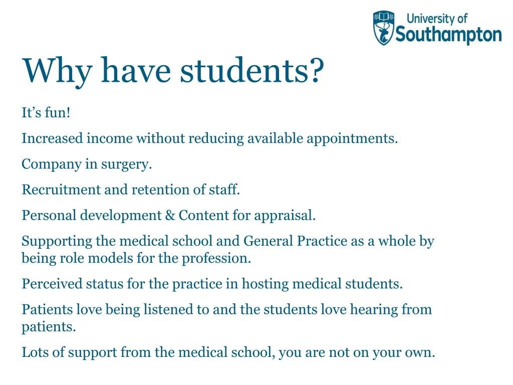 why have students