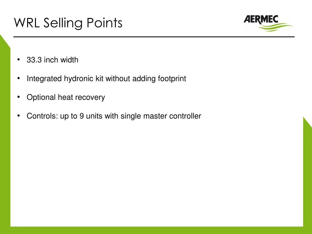 wrl selling points