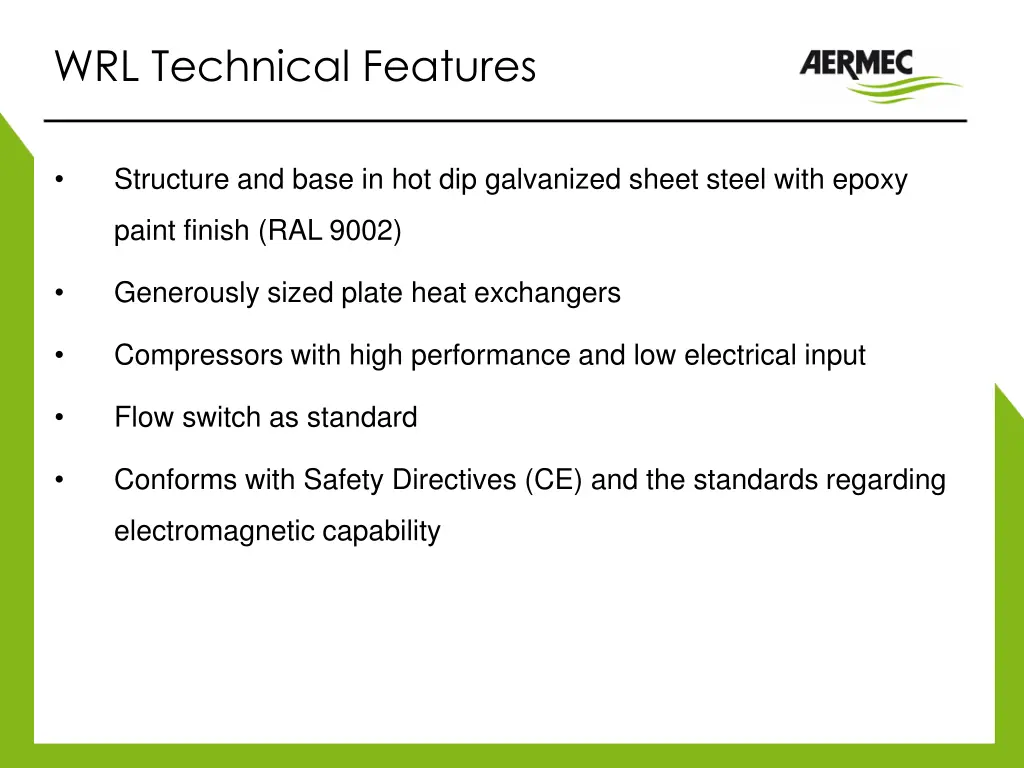 wrl technical features