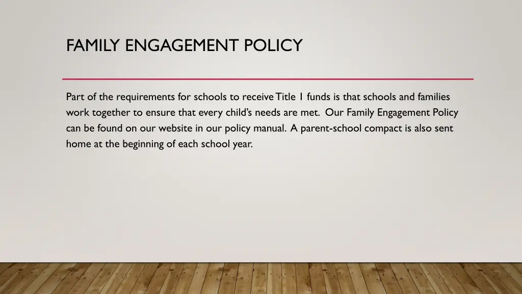 family engagement policy