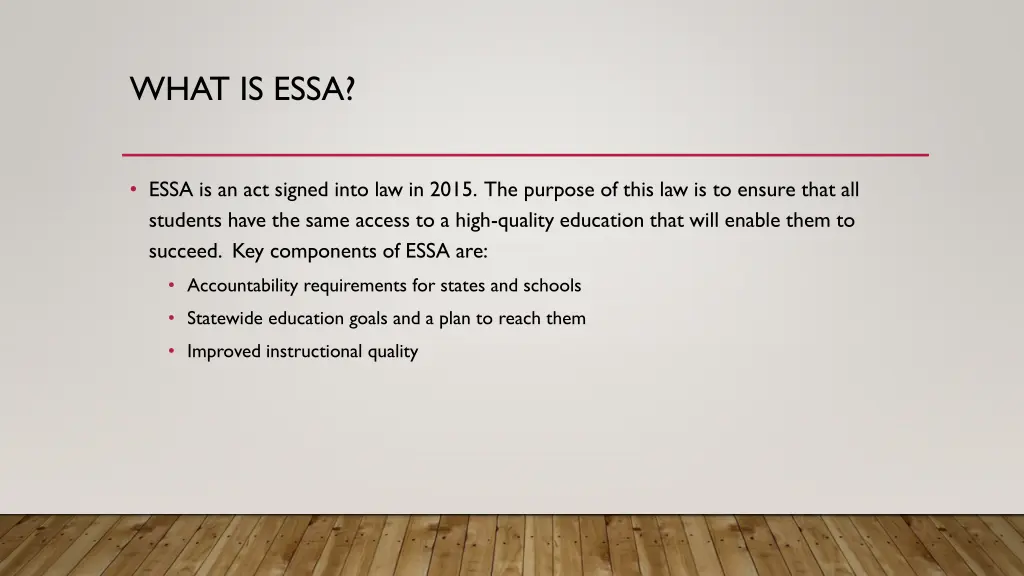 what is essa