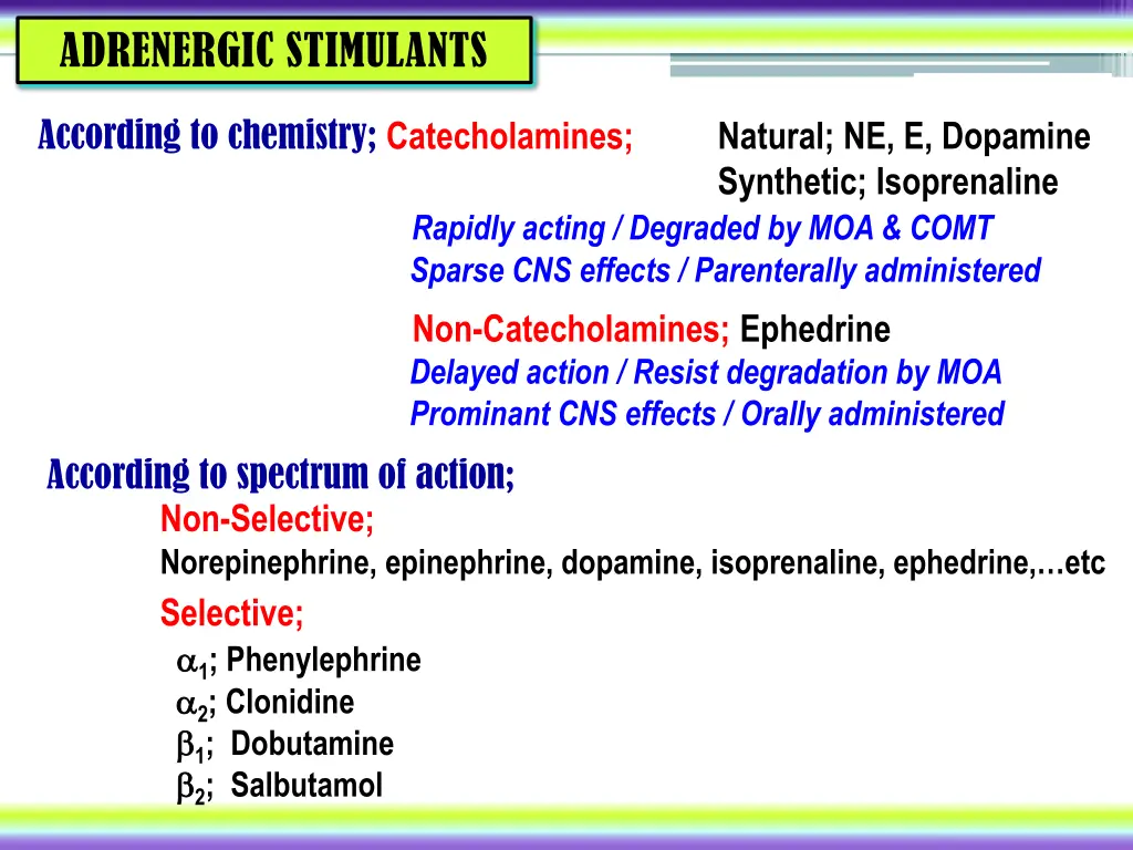 adrenergic stimulants