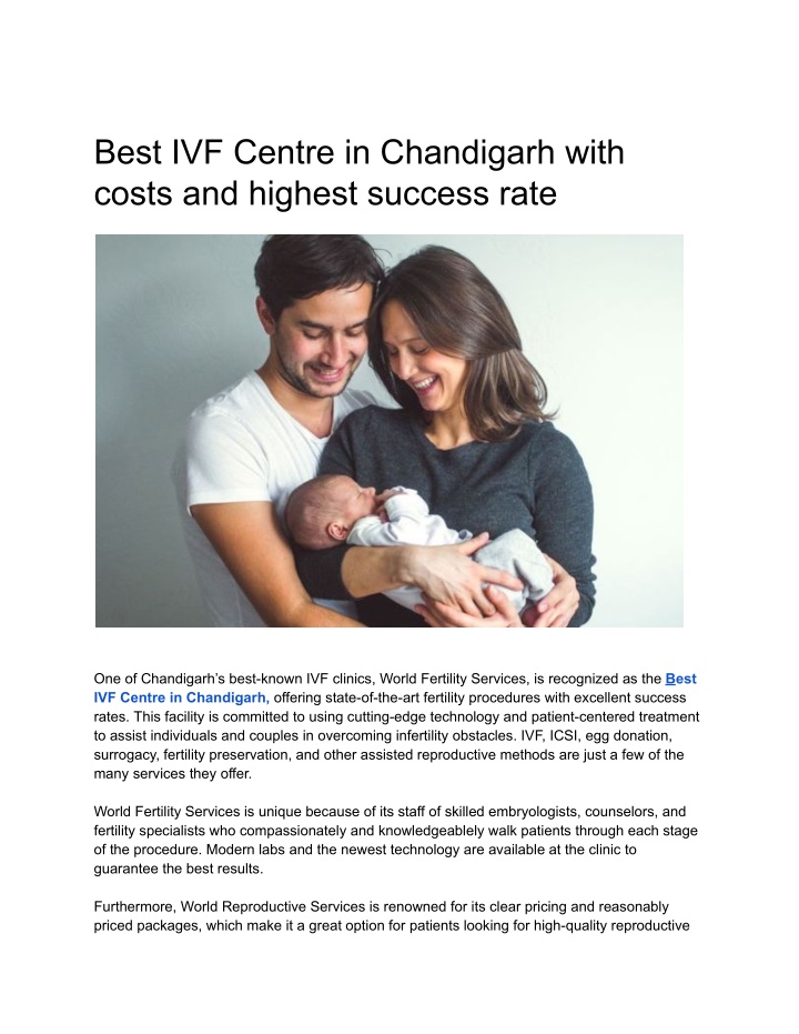 best ivf centre in chandigarh with costs