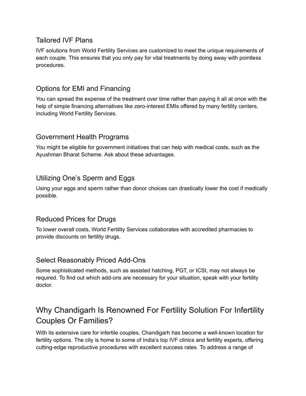 tailored ivf plans