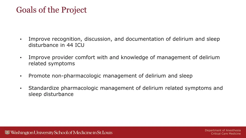 goals of the project