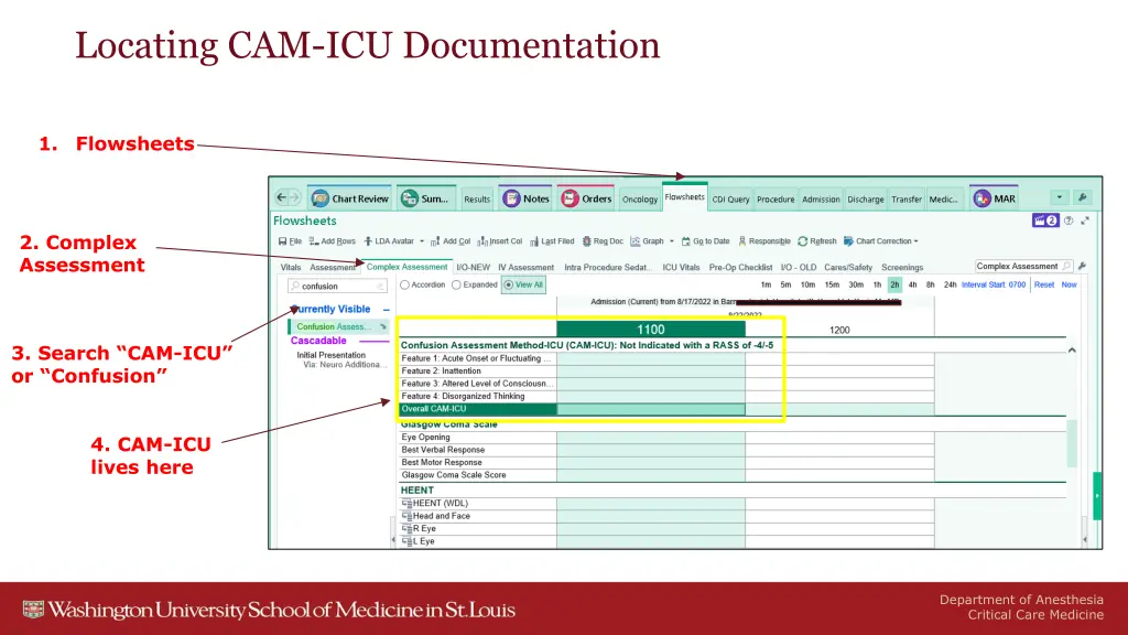 locating cam icu documentation