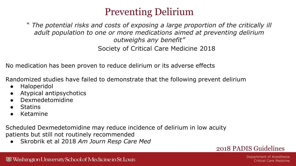 preventing delirium