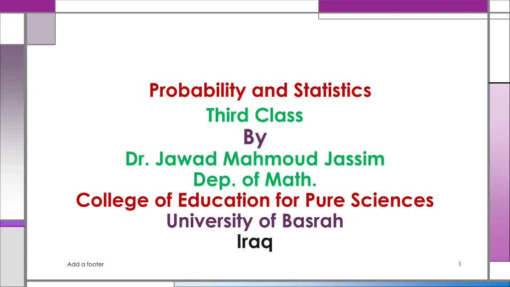 probability and statistics third class