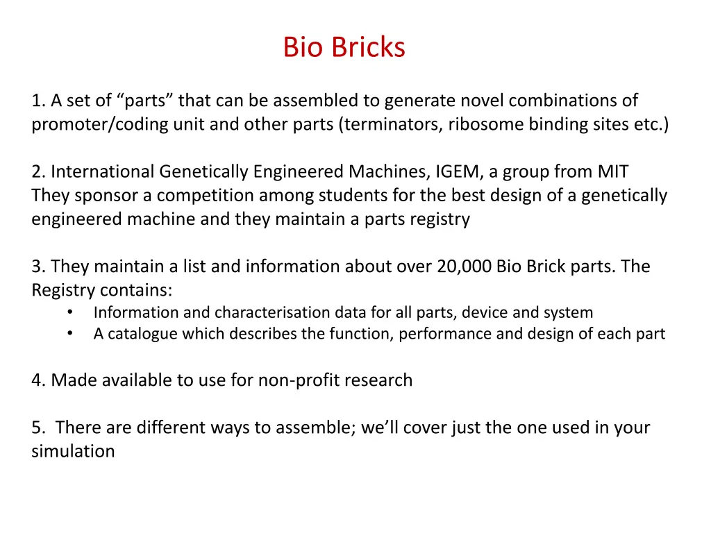 bio bricks