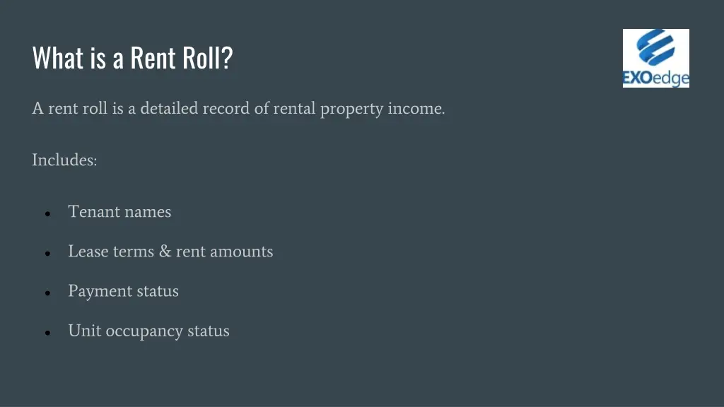 what is a rent roll