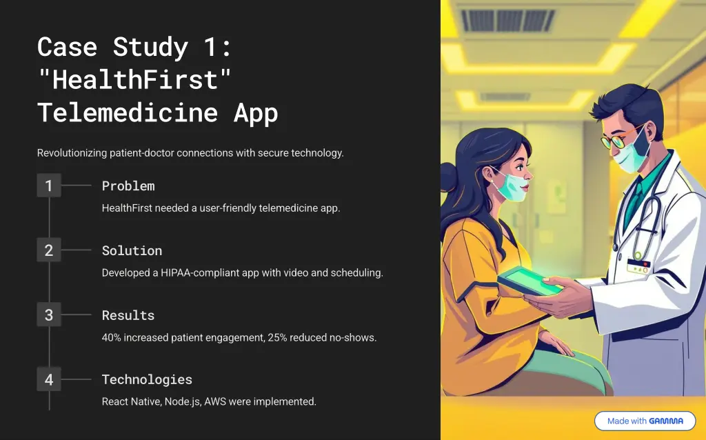 case study 1 healthfirst telemedicine app