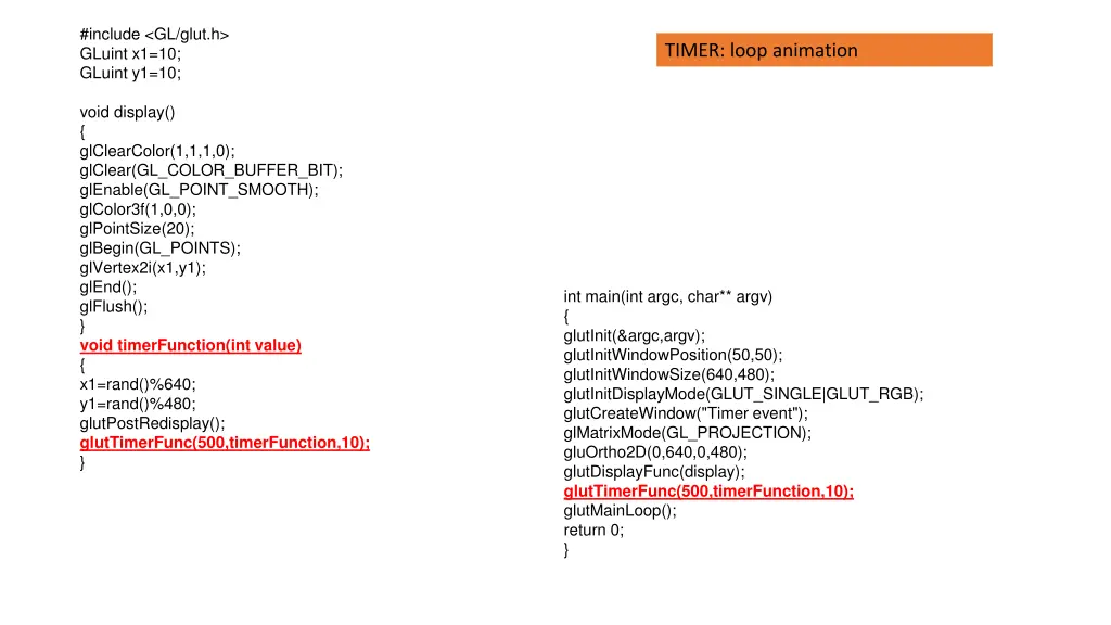 include gl glut h gluint x1 10 gluint y1 10